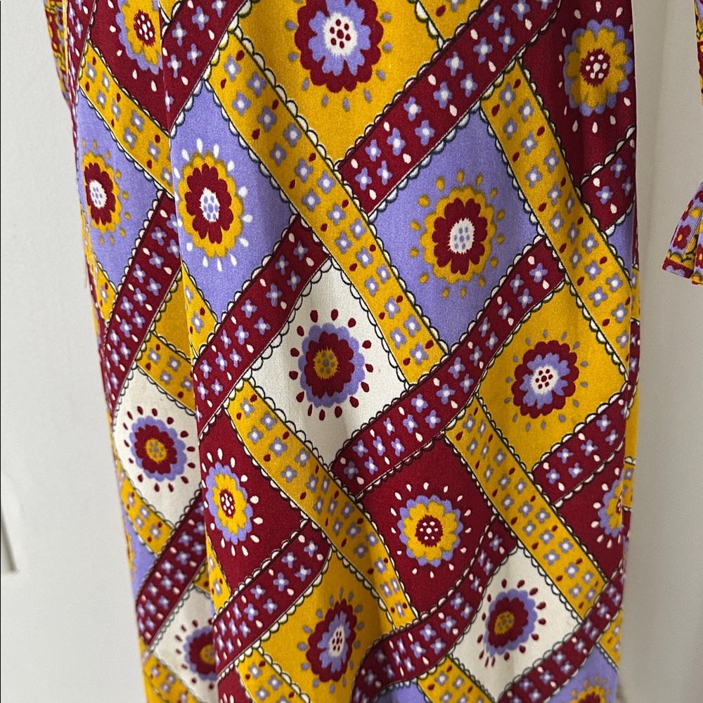 Vintage Boho 70s Floral Mix Print Maxi Dress - Picture 3 of 5